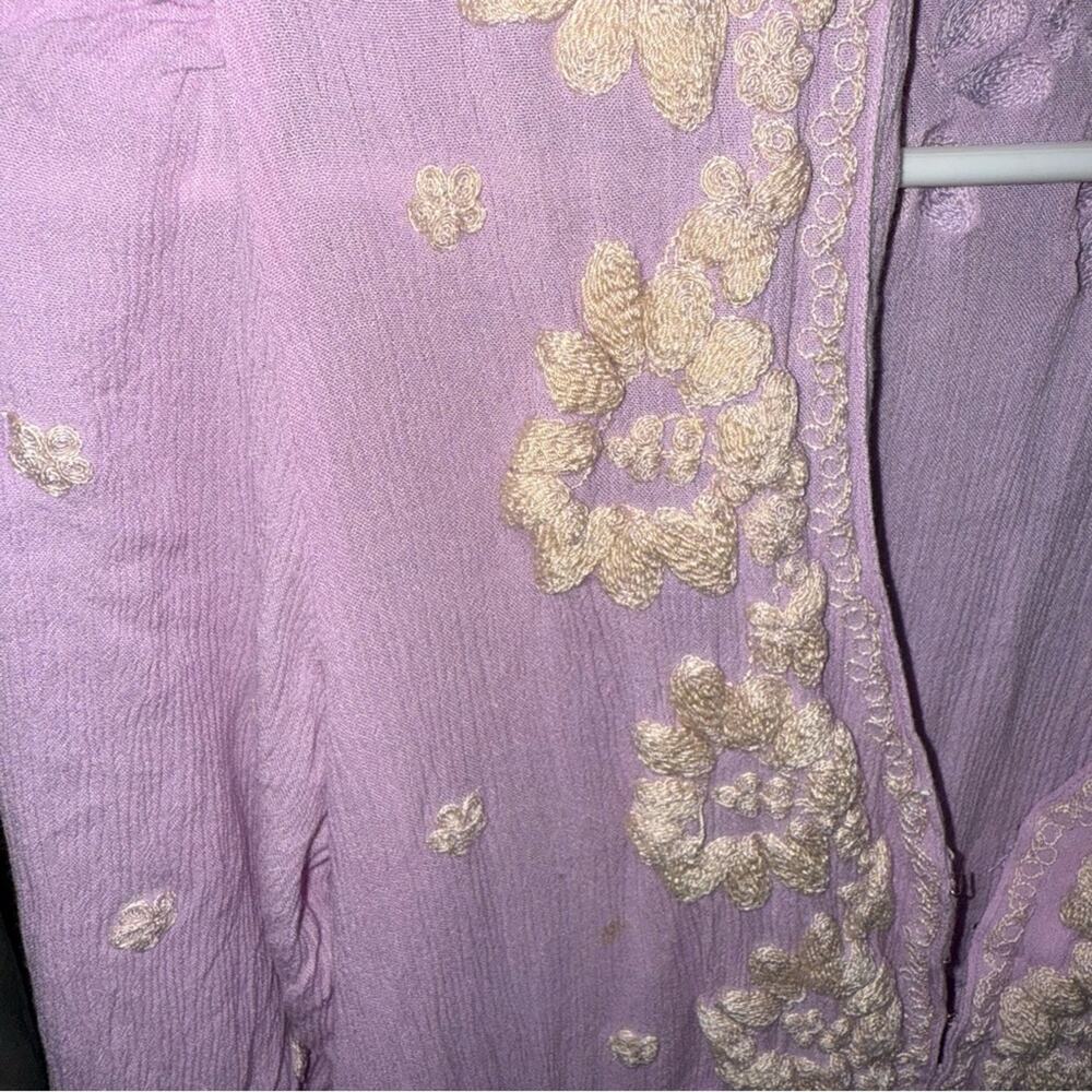 Free People Fable Dusty Lavender Embroidered Maxi Dress - Picture 13 of 16